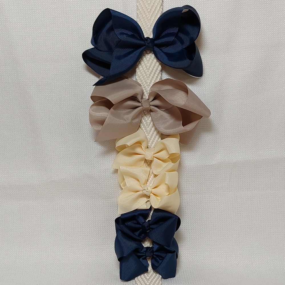 Hair Bow Set of 6 Grosgrain Bows